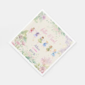 Serviette En Papier Flutter et tourbillon Fairy garden aquarelle anniv (Coin)
