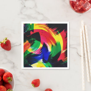 Serviette En Papier Flux Abstrait Wave Fine Art