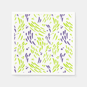 Serviette En Papier Flux de chaux vert et pourpre