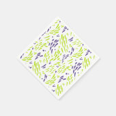 Serviette En Papier Flux en vert citron et violet (Coin)