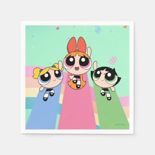 Serviette En Papier Fly high Powerpuff (Devant)