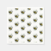 Serviette En Papier Flying Bumble BEE, Freehand Digital Drawing Insect (Devant)