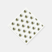 Serviette En Papier Flying Bumble BEE, Freehand Digital Drawing Insect (Coin)