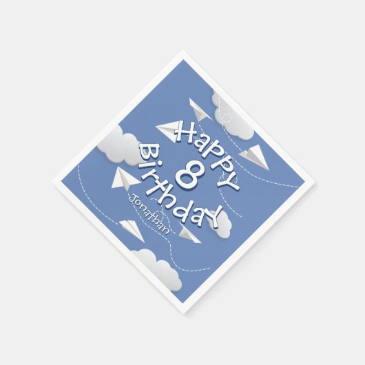 Serviette En Papier flying folded paper airplanes birthday (Coin)