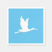 Serviette En Papier Flying white stork (Devant)