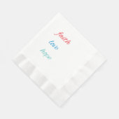 SERVIETTE EN PAPIER FOI, AMOUR, ESPOIR (Coin)