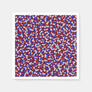 Serviette En Papier Foil Coeurs Confetti, NAPKINS Patriotique-PAPIER