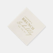 Serviette En Papier Foil Gold Brunch moderne et Fête des mariées Bubbl (Coin)