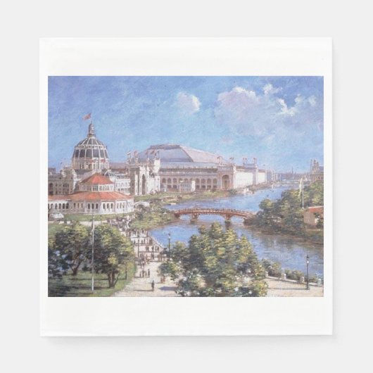 Serviette En Papier Foire Mondiale de Chicago (Exposition Colombienne) (Devant)