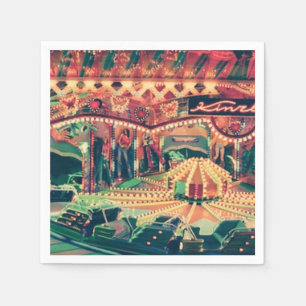 Serviette En Papier Foire vintage à NIght Photo