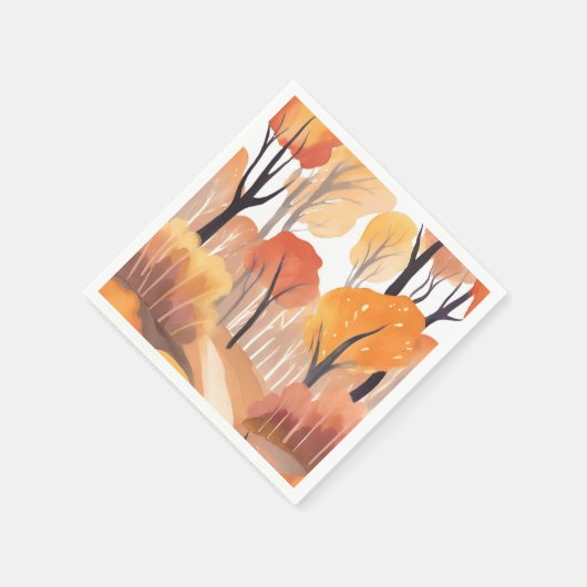 Serviette En Papier Foliage automne (Coin)