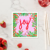 Serviette En Papier Foliage de Noël - Joie (En situation)