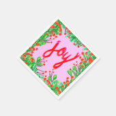 Serviette En Papier Foliage de Noël - Joie (Coin)