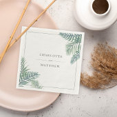 Serviette En Papier Foliage tropical Mariage personnalisé