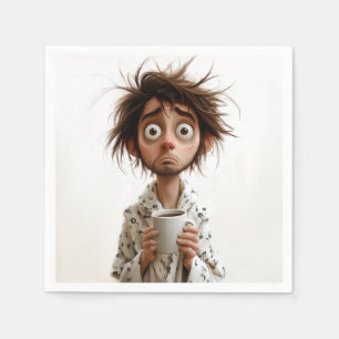 Serviette En Papier Folie du matin : Café d'abord, questions plus tard