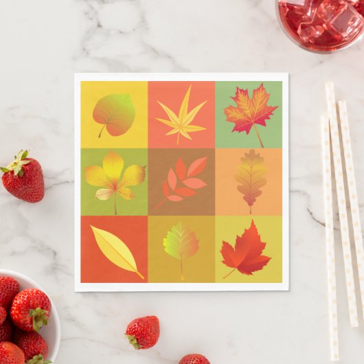 Serviette En Papier Folithe d'automne (En situation)