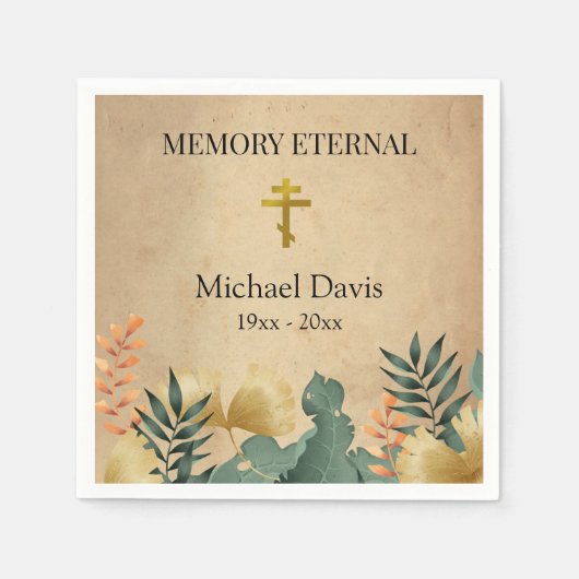 Serviette En Papier Folithe d'automne Orthodoxe Christian Funeral (Devant)