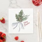 Serviette En Papier Folithe de Noël aquarelle (En situation)