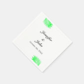 Serviette En Papier Folithe Palm Tree Vert Aquarelle Feuille Mariage (Coin)