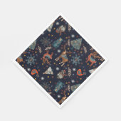 Serviette En Papier Folk Art Christmas (Coin)