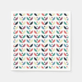 Serviette En Papier Folk Art Floral Motif géométrique (Devant)