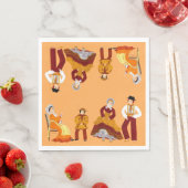 Serviette En Papier Folklore de Lorraine, France (En situation)