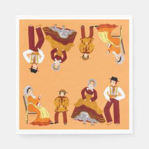 Serviette En Papier Folklore de Lorraine, France