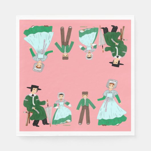 Serviette En Papier Folklore du CENTRE, France (Devant)