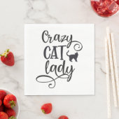 Serviette En Papier Folle de chats     (En situation)