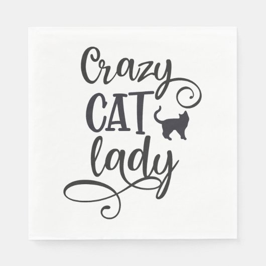 Serviette En Papier Folle de chats     (Devant)