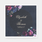 Serviette En Papier Foncé romantique Moody Florals gothique Noir Maria (Devant)