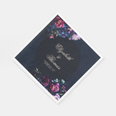 Serviette En Papier Foncé romantique Moody Florals gothique Noir Maria (Coin)