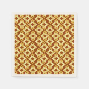 Serviette En Papier Fond d'écran Art Déco Motif, Brown doré