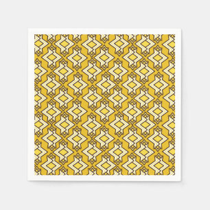 Serviette En Papier Fond d'écran Art Déco Motif, Or moutarde