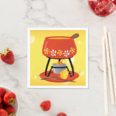 Serviette En Papier Fondue de fromage (En situation)