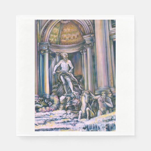 Serviette En Papier Fontana Di Trevi, Roma (Devant)