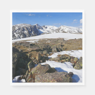 Serviette En Papier Fonte de neige dans les montagnes Rocheuses