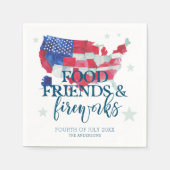 Serviette En Papier Food Friends Fireworks | Fourth of July Party (Devant)