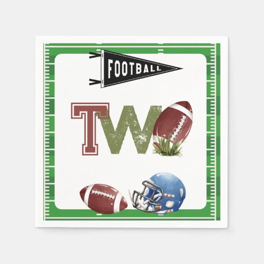 Serviette En Papier Football 2e année à l'anniversaire (Devant)