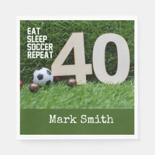Serviette En Papier Football 40e anniversaire
