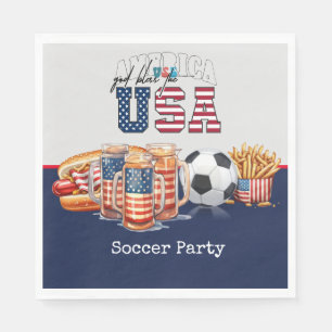 Serviette En Papier Football 4 juillet Fête de l'Indépendance Amérique