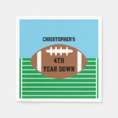 Serviette En Papier Football 4e année de bas anniversaire (Devant)