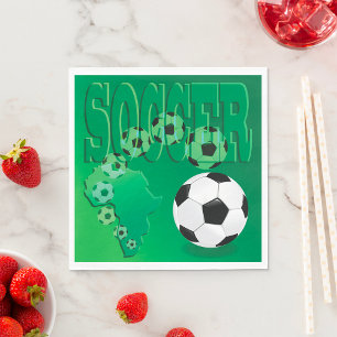 Serviette En Papier Football Afrique Gras Vert Football