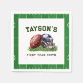 Serviette En Papier Football américain première année bas 1er annivers (Devant)