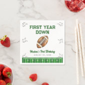 Serviette En Papier Football Birthday Party Welcome Sign (En situation)