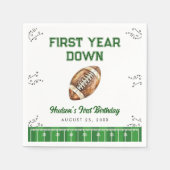 Serviette En Papier Football Birthday Party Welcome Sign (Devant)