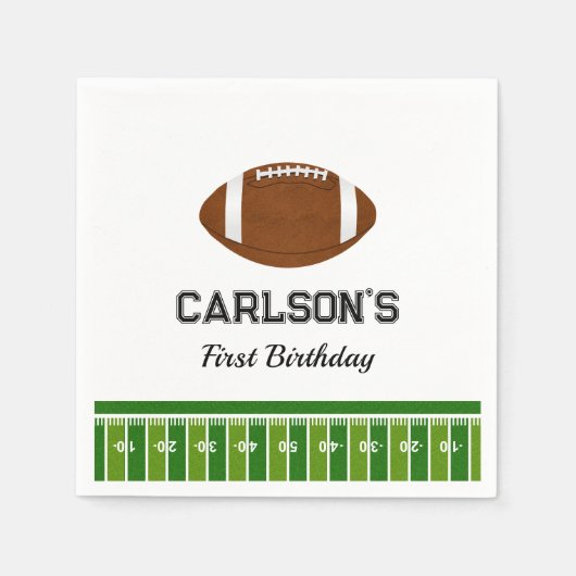 Serviette En Papier Football Boy Fête d'anniversaire (Devant)