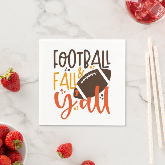 Serviette En Papier Football Fall & Y'all (En situation)