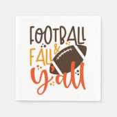 Serviette En Papier Football Fall & Y'all (Devant)