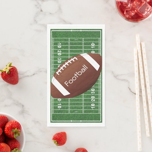 Serviette En Papier Football Field Ball Design Guest Towel Napkin (En situation)